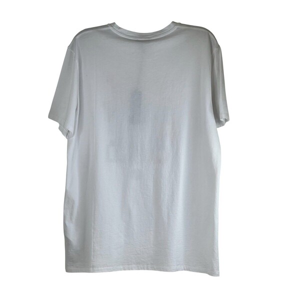 Just Cavalli Mens White Skull Tee Shirt "JUST F**K'N' ROLL CAVALLI" Crew Neck L - Picture 10 of 11